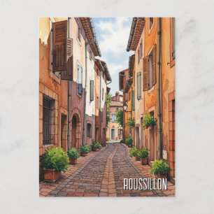 Roussillon Frankrike Resa Vykort