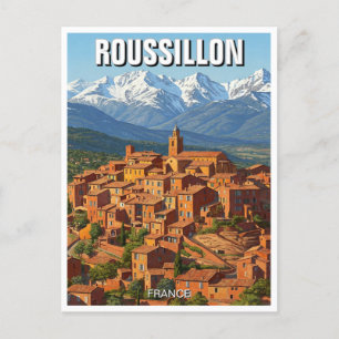 Roussillon Frankrike Travel Vykort