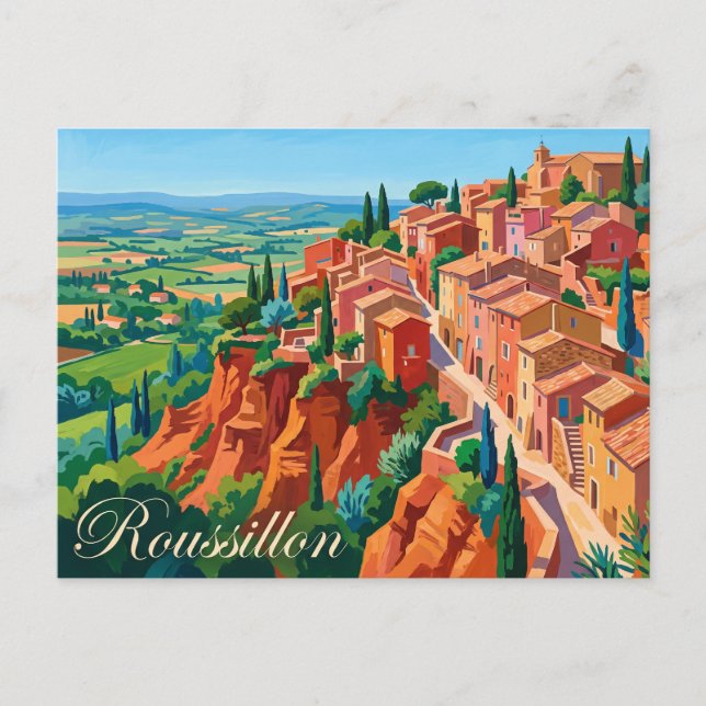Roussillon Frankrike Vykort (Framsida)
