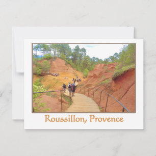 Roussillon, Provence, ockra och rosafärgade klippo Vykort