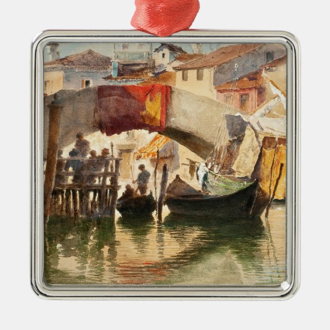 Roussoffs Venedig-prydnadsämne Julgransprydnad Metall (Framsidan)
