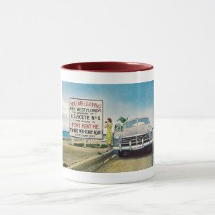 Route 1, Nyckel Väster, Florida Retro Vintage Mugg