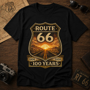 Route 66 100 År Vintage Centennial T Shirt