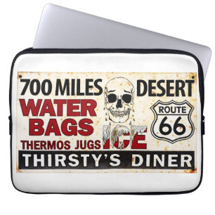 Route 66-700 Miles Desert vintage skylt Laptop Fodral
