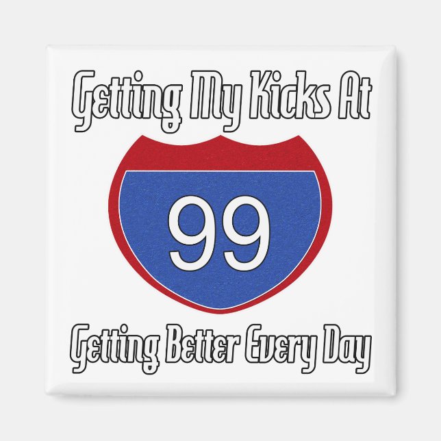 Route 66 99:e födelsedagen magnet (Framsidan)