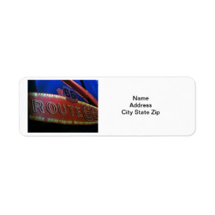 "ROUTE 66"-ADRESSETIKETTER RETURADRESS ETIKETT