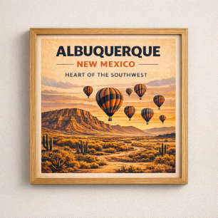 Route 66 Albuquerque sydvästra kulturarvet Poster