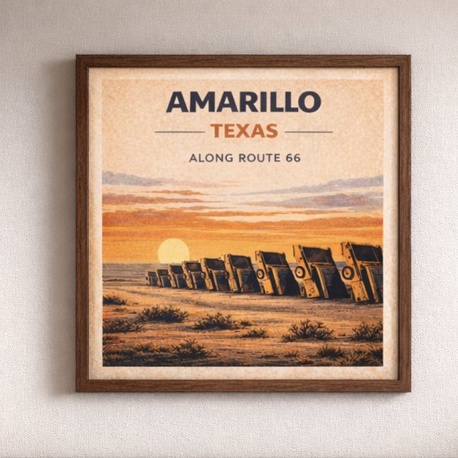 Route 66 Amarillo Texas Heritage Poster (Skapare uppladdad)