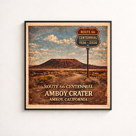 Route 66 Amboykratern Kalifornien Poster
