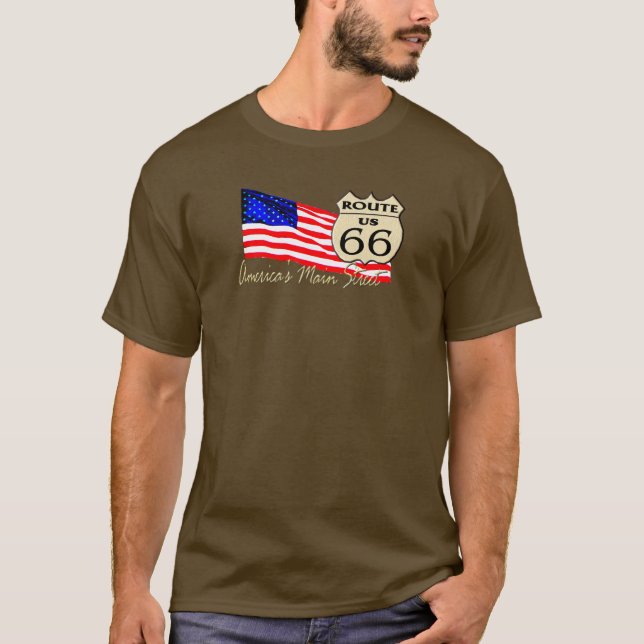 Route 66 - Amerikanska huvudgatan T Shirt (Framsida)