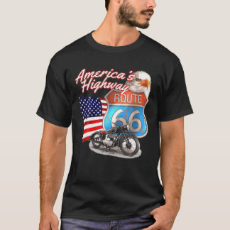 Route 66 - Amerikanska motorvägen Resa USA T Shirt