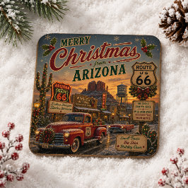 Route 66 Arizona jul hem barvaror Underlägg Papper Kvadrat