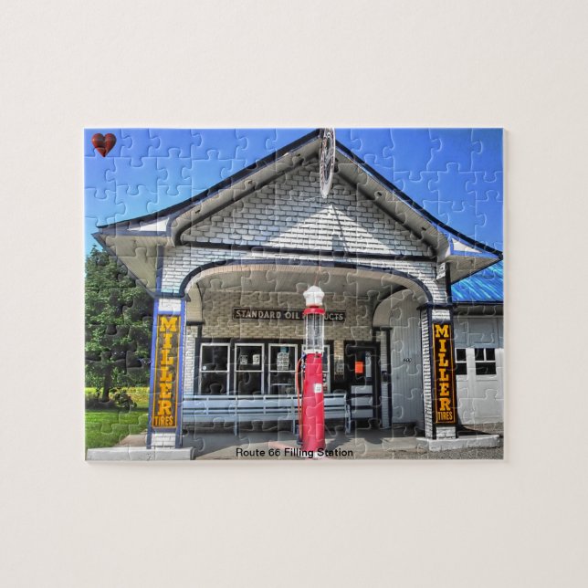 Route 66 bensinstation pussel (Horisontell)
