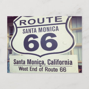 Route 66 California Santa Monica Vykort