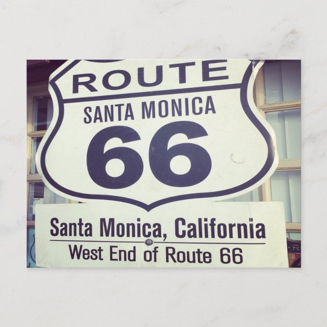 Route 66 California Santa Monica Vykort (Framsida)