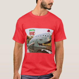 Route 66 Catoosa Blue Whale Santa Hat T Shirt
