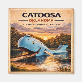 Route 66 Catoosa Oklahoma Heritage Classic Solnedg Magnet