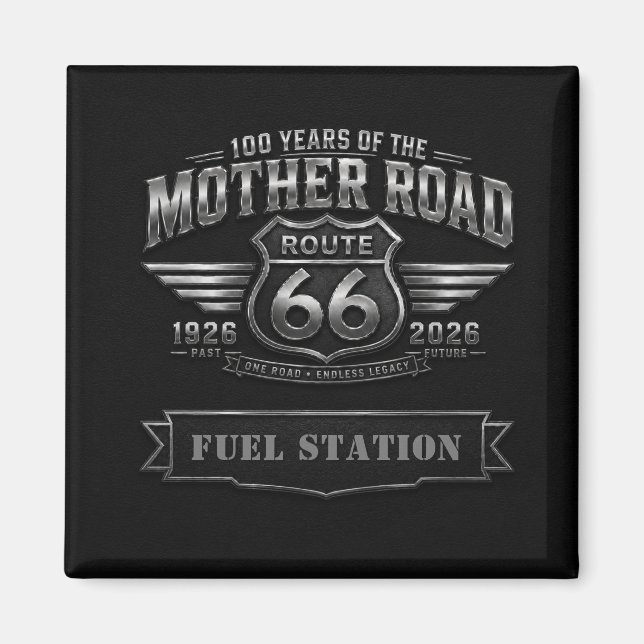 Route 66 Centennial anpassningsbar banderemärke ko Magnet (Framsidan)