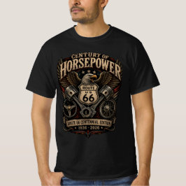 Route 66 Centennial Eagle Biker Roadwear T Shirt