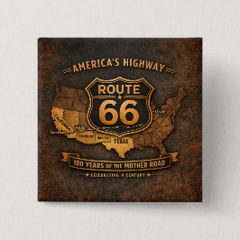 route 66 Centennial Highway Americana-märke Konst Knapp