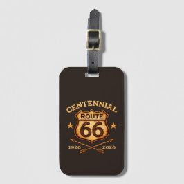 Route 66 Centennial Minnesmärke i Läderstil Bagagebricka