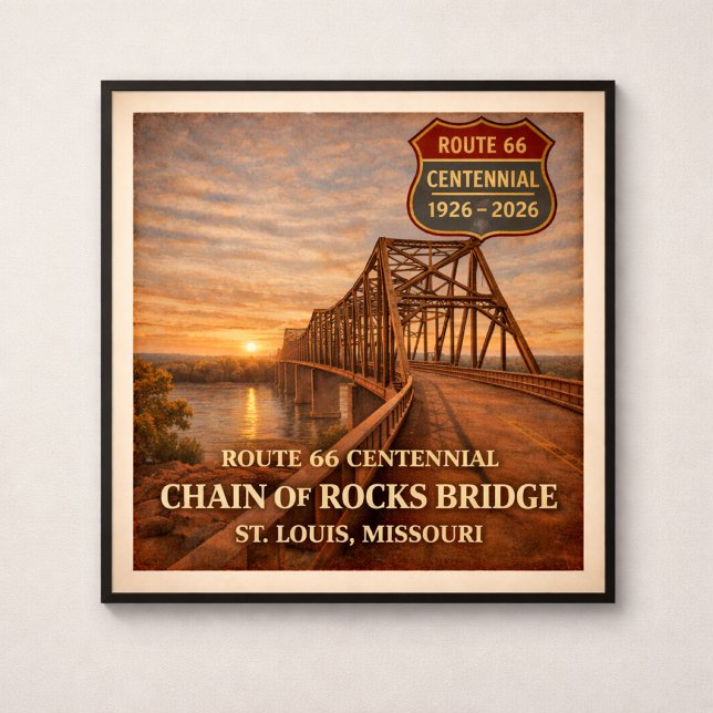 Route 66 Chain of Rocks Bridge Poster (Skapare uppladdad)