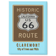 Route 66 Claremont Kylskåpsmagnet