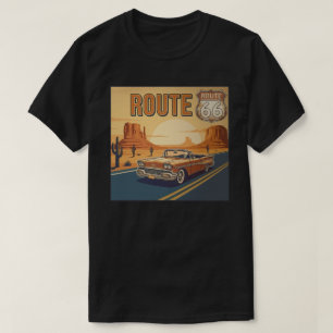 Route 66 Classic Cruiser Solnedgång T Shirt