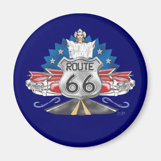 Route 66 Cowgirl Magnet