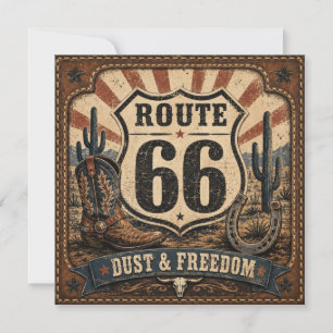 Route 66 Damm Frihet Soluppgång Pappersvaror