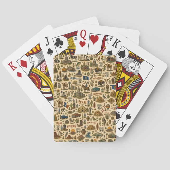 Route 66 Delstaters Lucky Tur Casinokort (Baksidan)