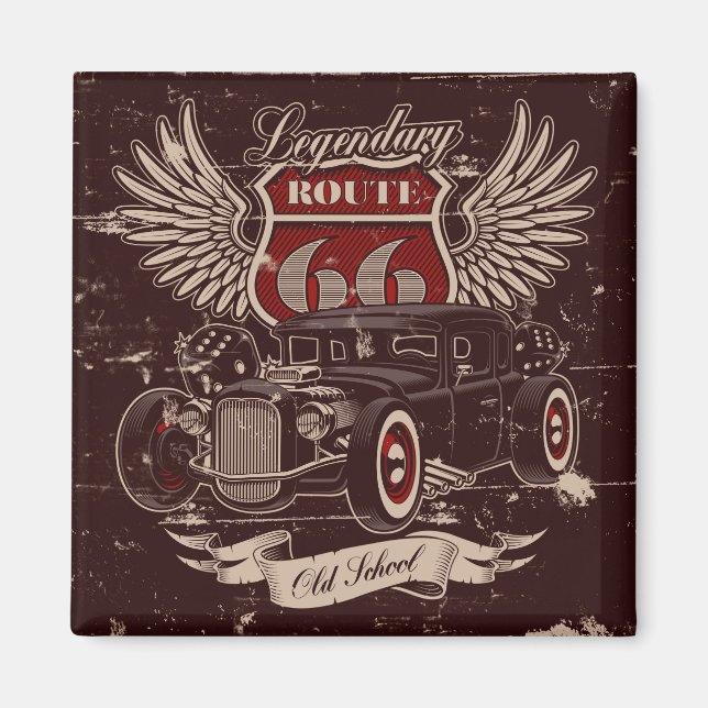 Route 66 Design Magnet (Framsidan)