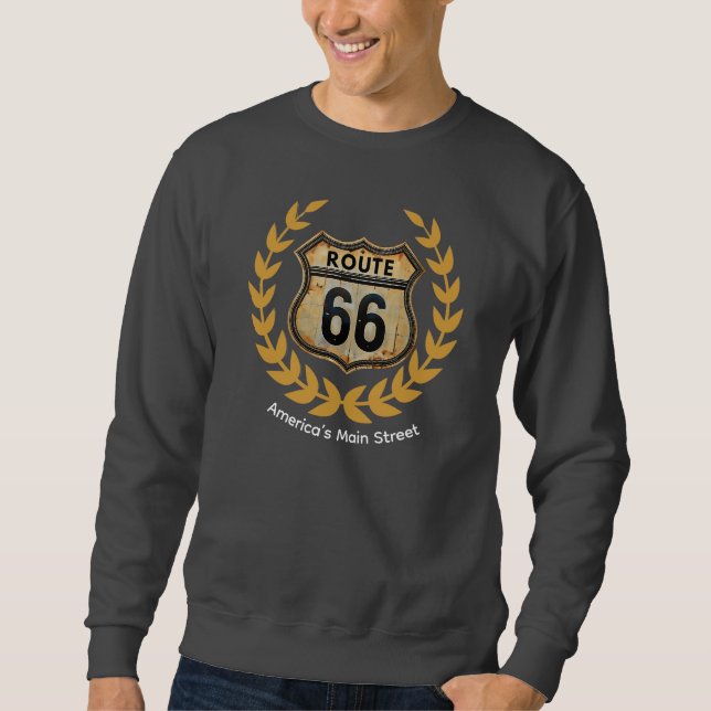 Route 66-designer lång ärmad tröja (Framsida)