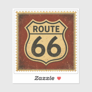 Route 66 Distressed Shield Garage-dekal stil Klistermärken