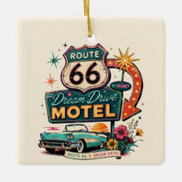 Route 66 Drömfärd Minnes Julcharmer Julgransprydnad Keramik