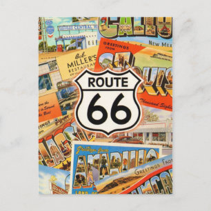 Route 66 Färgglad vykort