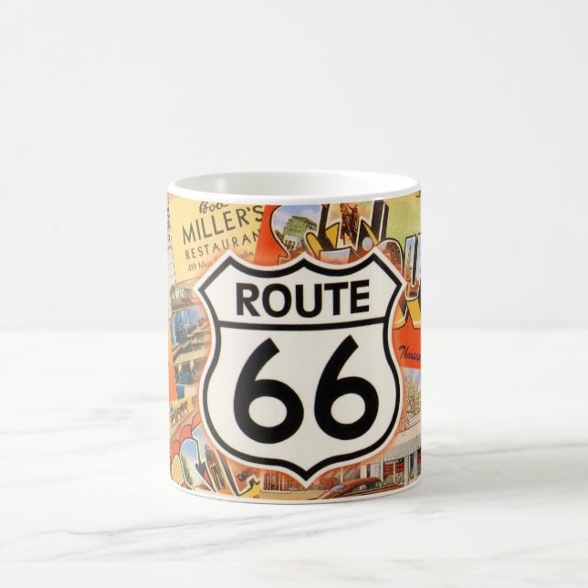 Route 66 Färgglatt vykort Kaffemugg (Center)