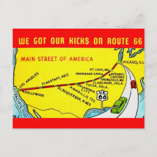 Route 66 - Fick våra kicks vykort