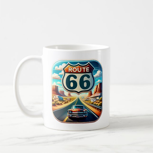 Route 66 Förenta staterna Kaffemugg (Vänster)