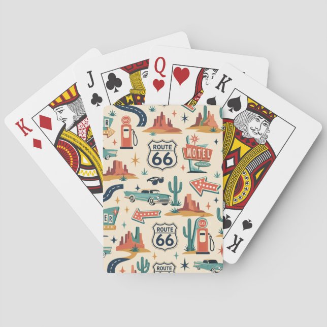 Route 66 Game Night Road Trip Casinokort (Baksidan)