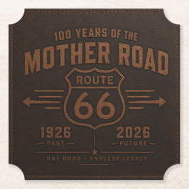 Route 66 Garage Bar Centennial Shield Art Underlägg Papper
