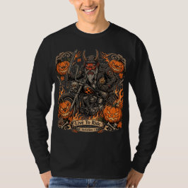Route 66 Halloween Biker, Live To Ride Varion l T Shirt