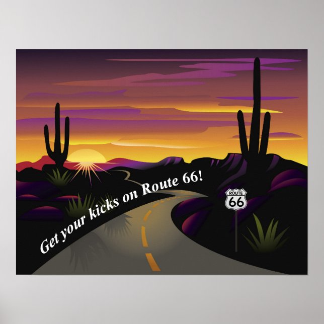 Route 66 Hämta dina plockningar Poster (Framsidan)