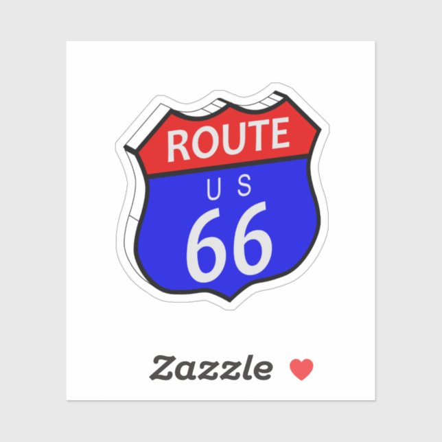 Route 66 Highway Sign Klistermärken (Ark)