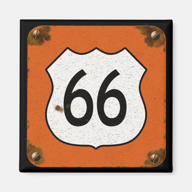 Route 66 Highway Sign Magnet (Framsidan)