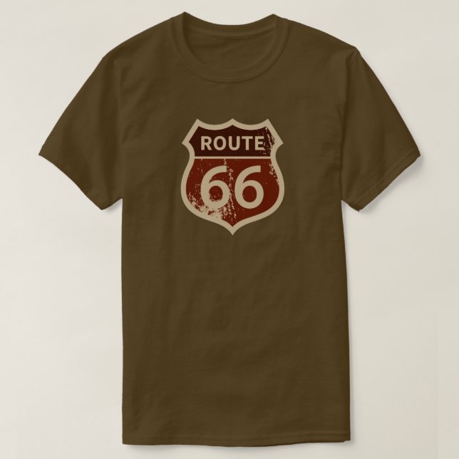 Route 66 Highway Sign T Shirt (Design framsida)