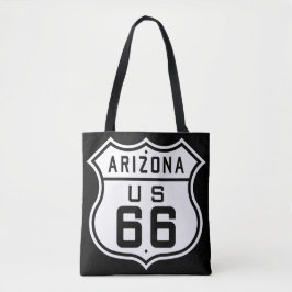 Route 66 Highway Sign Tote Bag Tygkasse