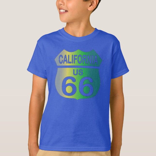 Route 66 i California tri-färg-skjorta T Shirt (Framsida)