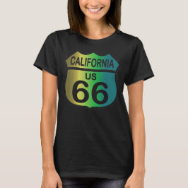 Route 66 i Kaliforniens tri-färg-skjorta T Shirt