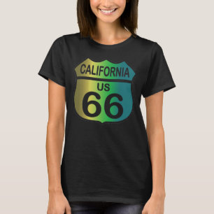 Route 66 i Kaliforniens tri-färg-skjorta T Shirt